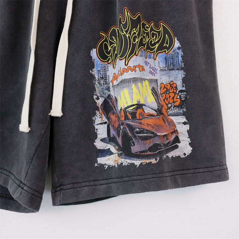 Godspeed Sports Car Pattern Shorts #8780