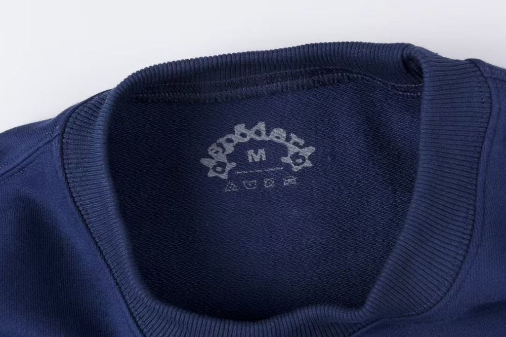 Sp5der Varsity Web Crewneck Sweatshirt Navy
