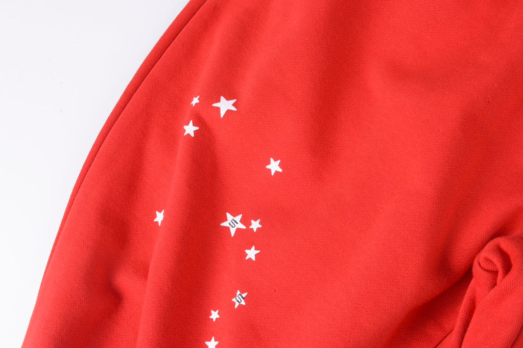 Sp5der Atlanta Open Leg Sweatpant Red