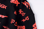 SP5DER graphic-print "Black" Hoodie