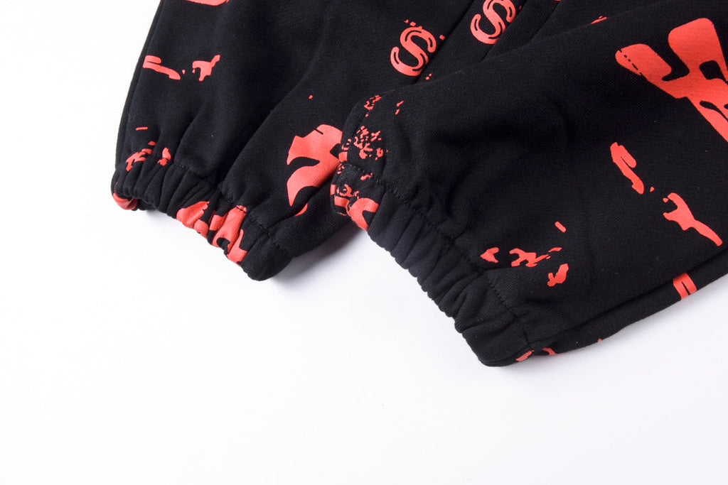 SP5DER graphic-print "Black" Track Pants