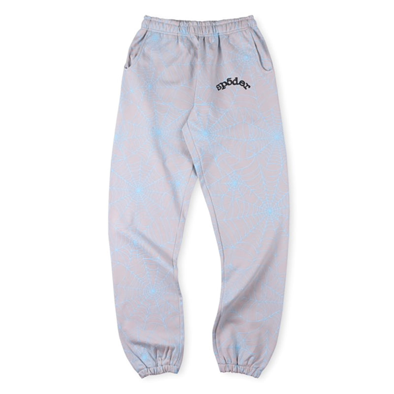 Sp5der AOP Web Sweatpants 'Heather Grey'