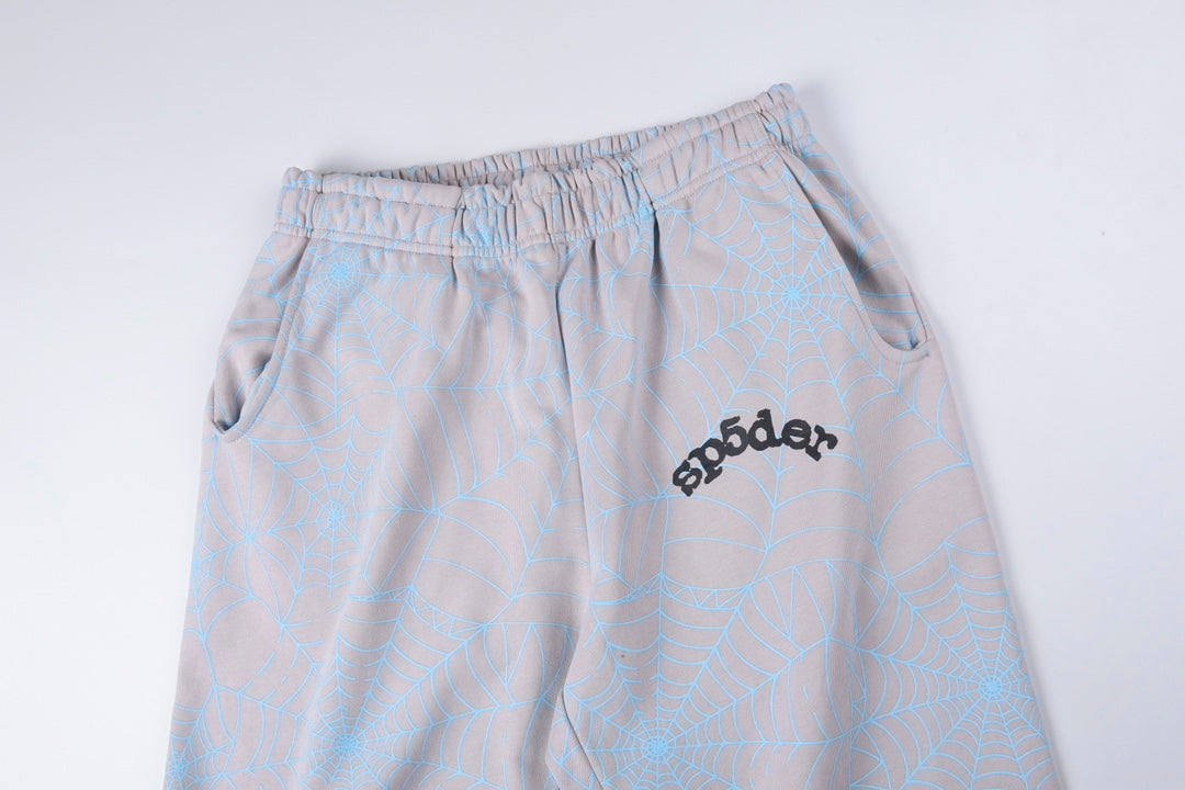 Sp5der AOP Web Sweatpants 'Heather Grey'