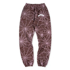 Sp5der AOP Sweatpants Brown