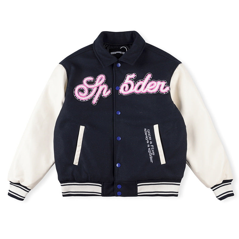 Sp5der Wool Varsity Jacket