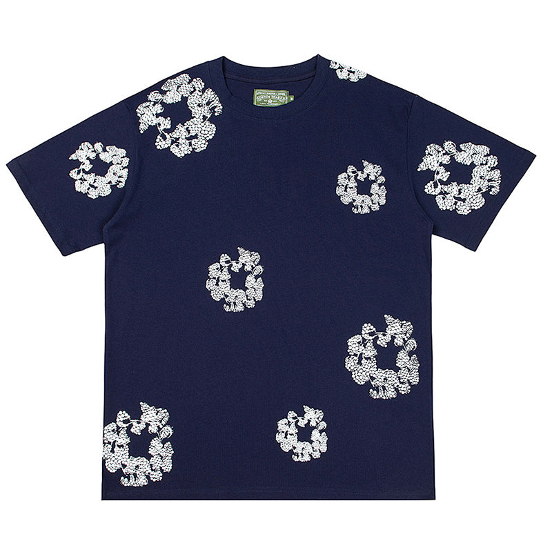 Denim Tears Crystal Patch Cotton logo Design T-Shirts