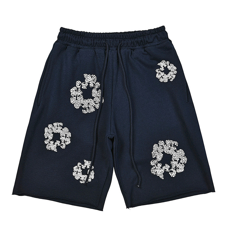 Denim Tears Crystal Patch Cotton logo Design Shorts