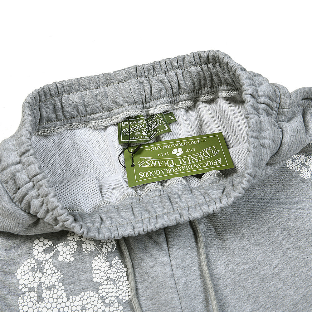 Denim Tears Crystal Patch Cotton logo Design Shorts