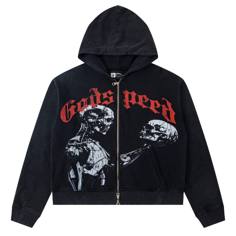 Godspeed Mankind vs Ai Zip Up Hoodies