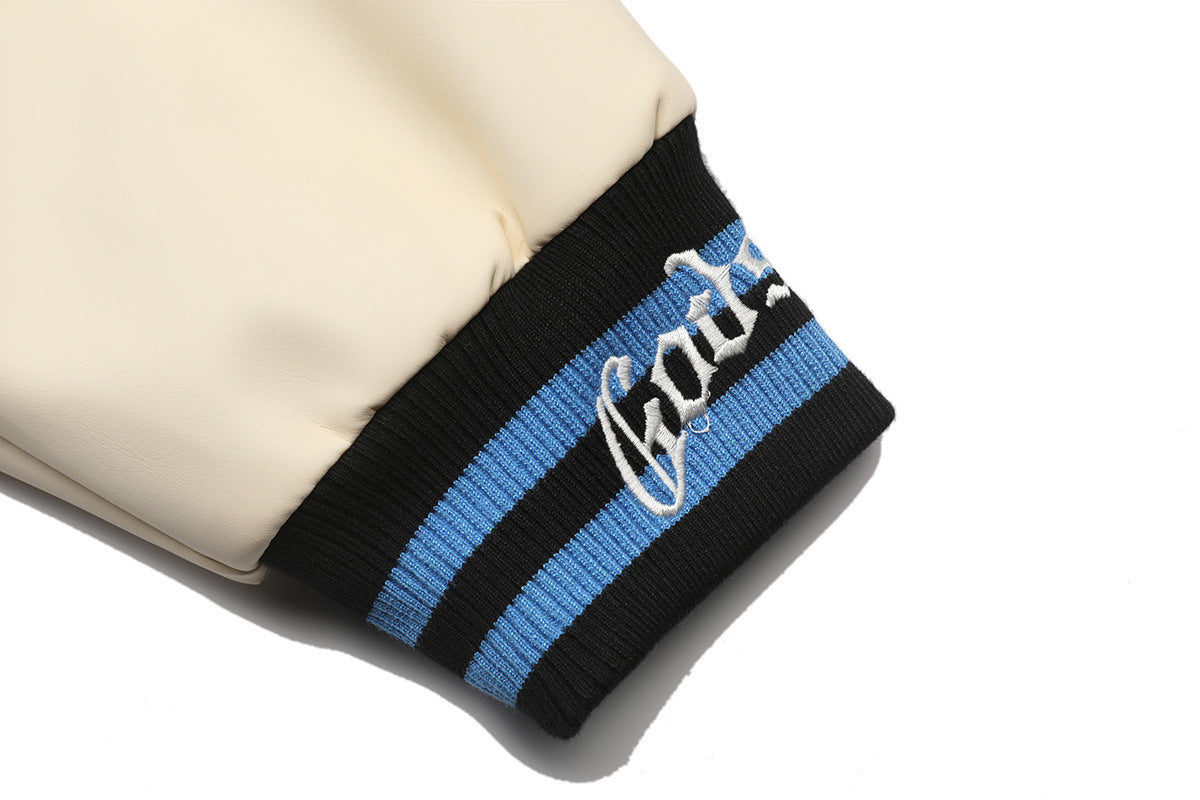 Godspeed Mens F.T.D Wool Varsity Jacket Black/blue