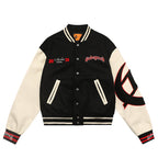 Godspeed Mankind Vs Ai Varsity Jacket Black/red