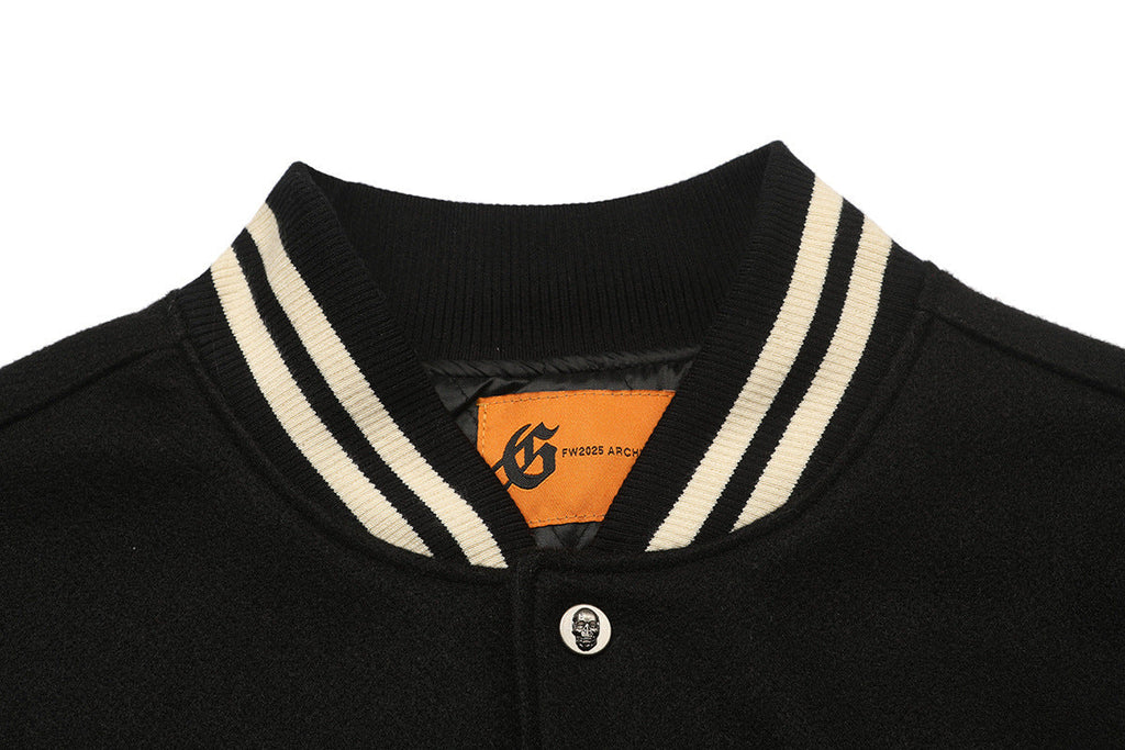 Godspeed Mankind Vs Ai Varsity Jacket Black/red