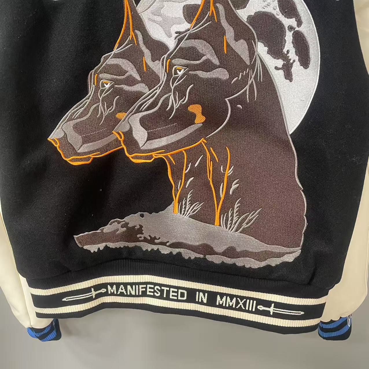 Godspeed Mens F.T.D Wool Varsity Jacket Black/blue