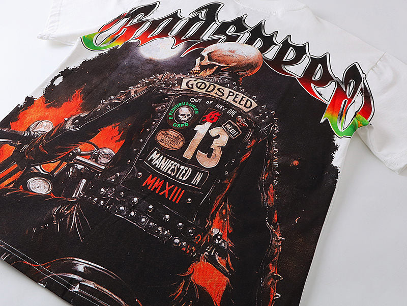GODSPEED Skeleton Motorcycle T-shirt