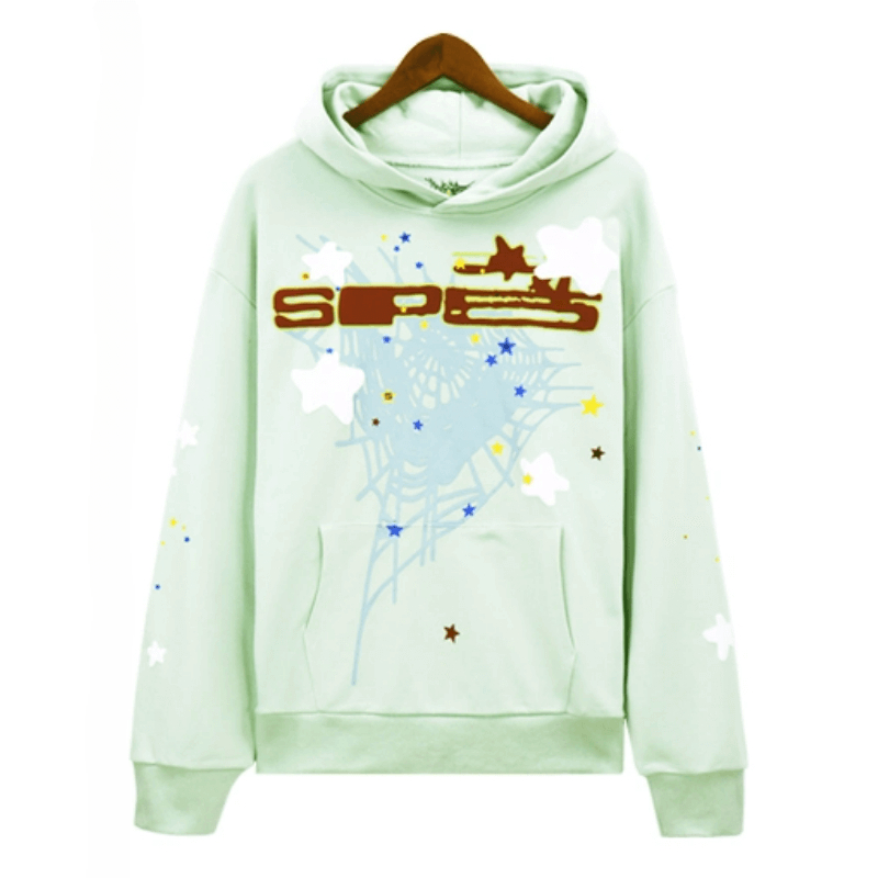 Sp5der Spider Web Hoodie-Green #5505