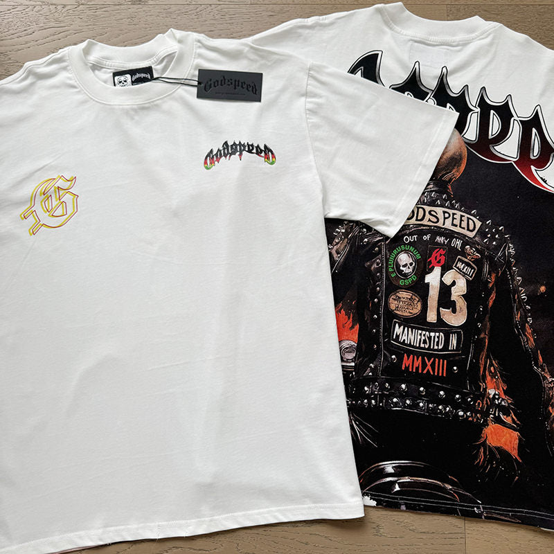 GODSPEED Skeleton Motorcycle T-shirt