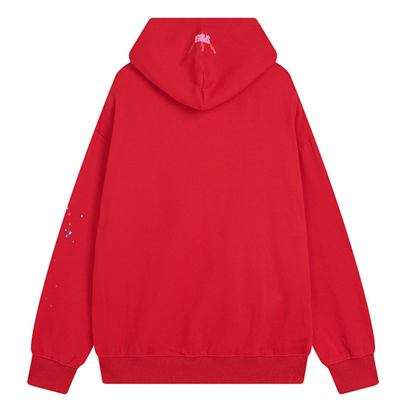 Sp5der 555555 Angel Number Hoodie-Red #8203