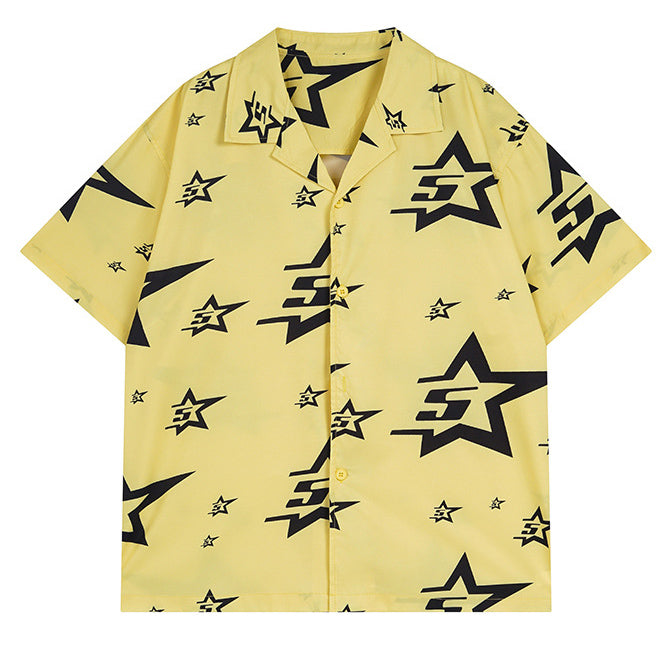 Sp5der Star Pattern Short-sleeved Shirt