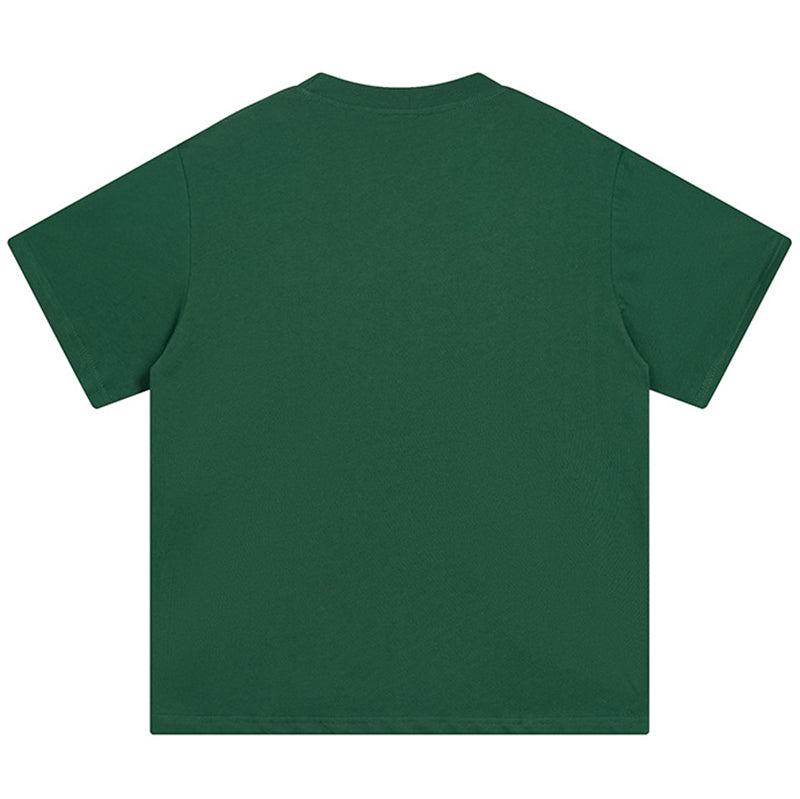 Sp5der Spider Web Print Gothic Punk T-Shirt Green