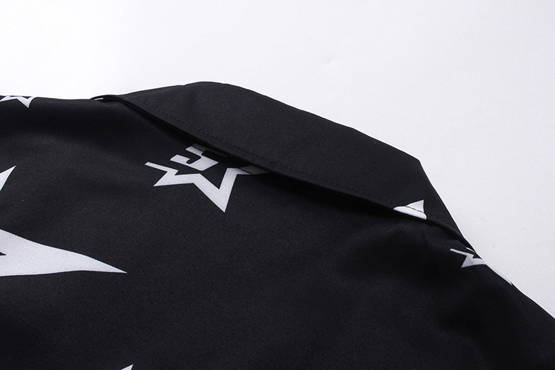 Sp5der Star Pattern Short-sleeved Shirt