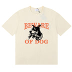 RHUDE Warning Logo Cotton Short-Sleeve T-Shirts