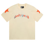 GODSPEED Skeleton Man White Cowboy Hat T-shirt